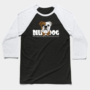 Bulldog (Brindle)- DGBigHead Baseball T-Shirt